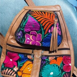 Embroidered Mexican Backpack
